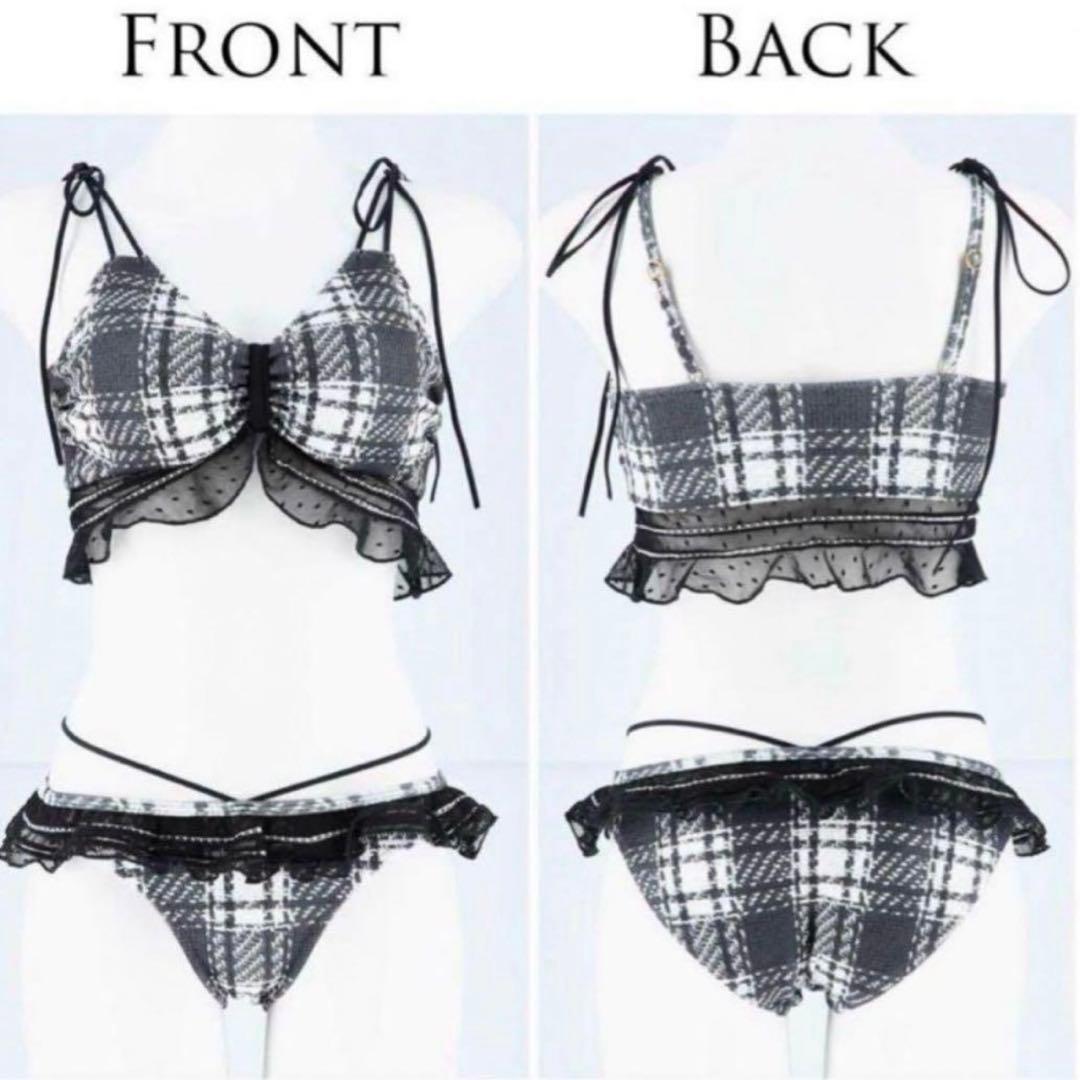 ホイップバニー　ビキニ　S ツイード　ブラック