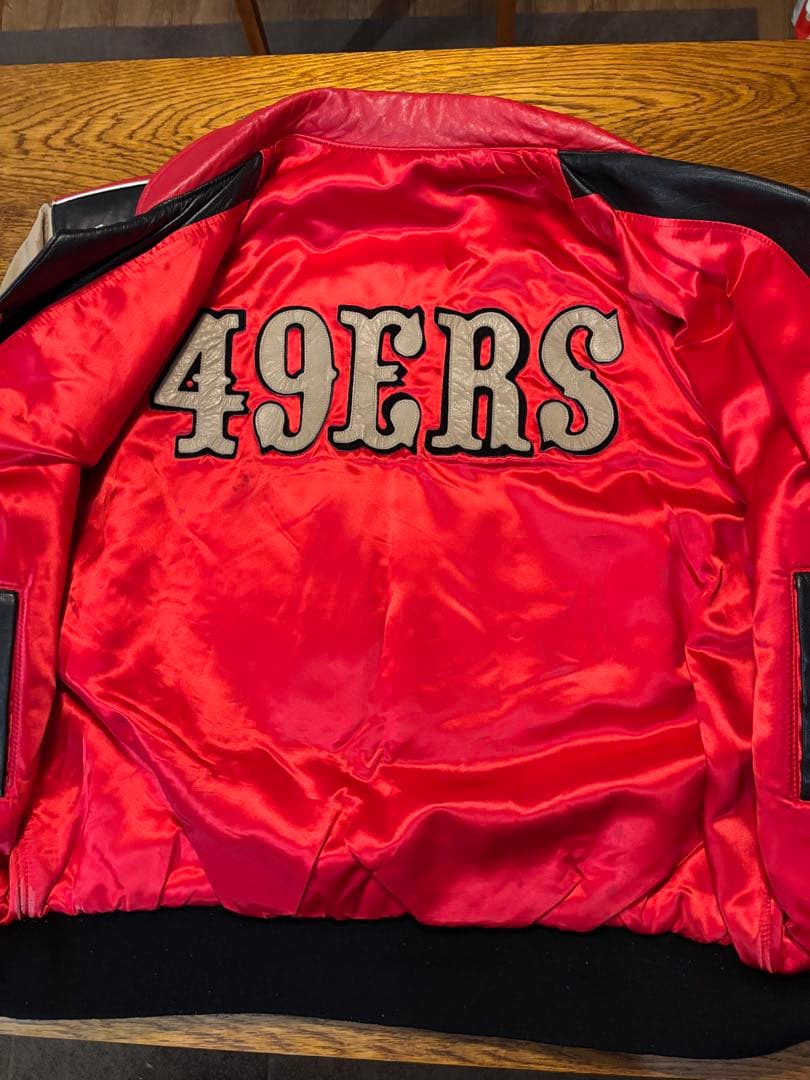 49ERS レザー ジャケット　JEFF HAMILTON ジェフハミルトン