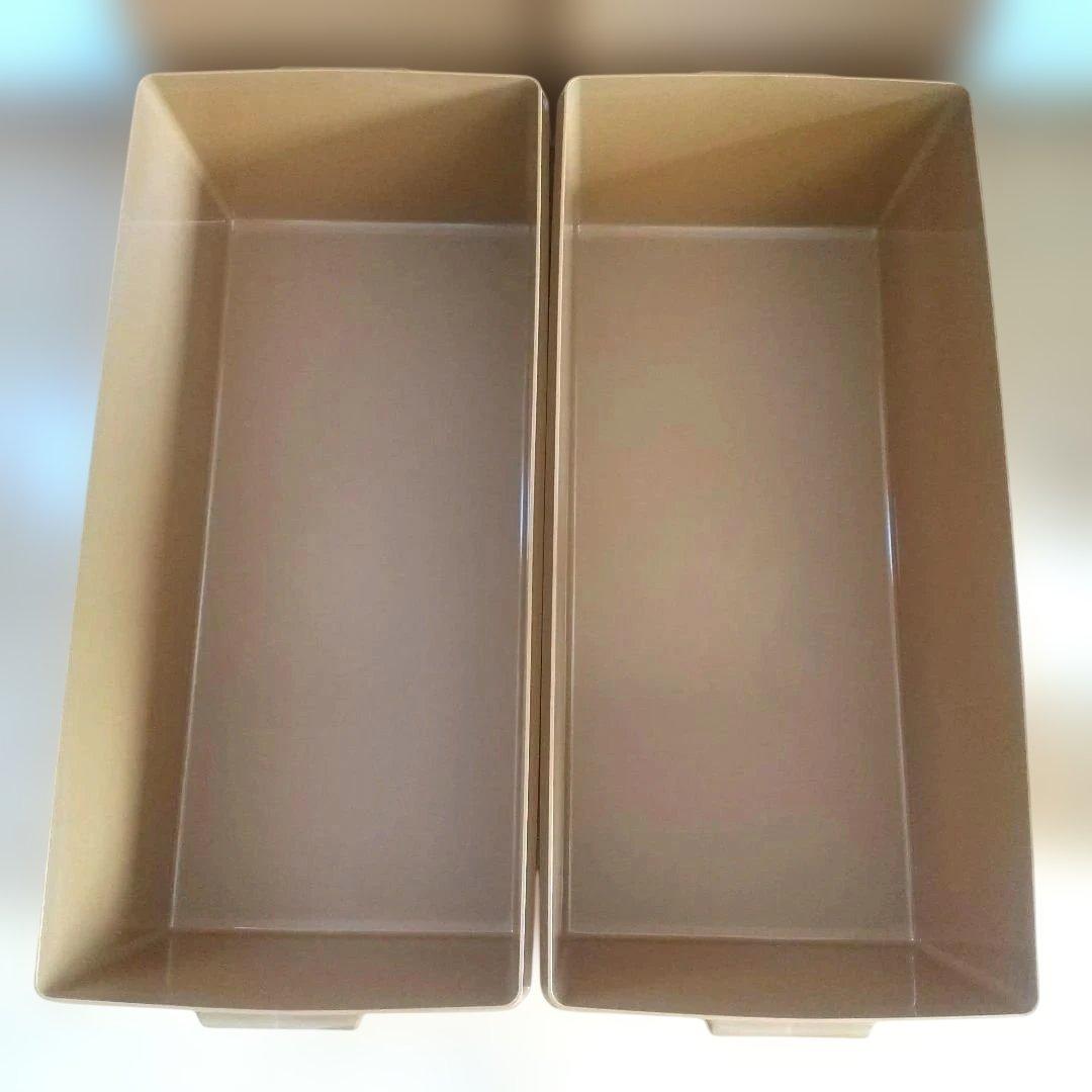 【美品】タッパーウェア ディープロングスーパーケース 大型衣装ケース 深型 2個