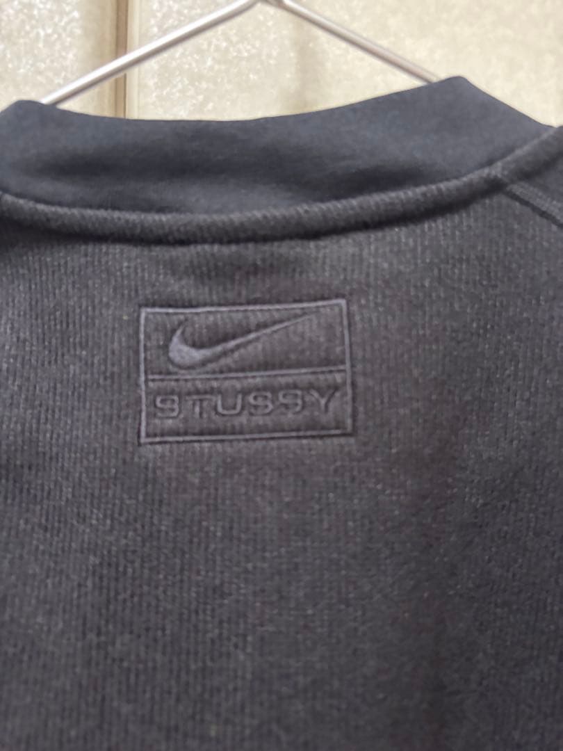NIKE×stussy サーマル　プルオーバー　ブラック