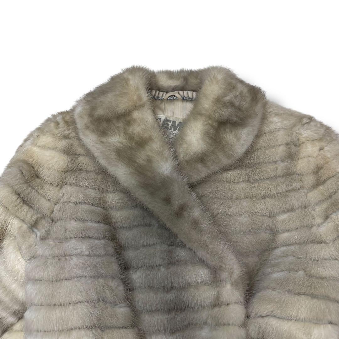 エンバ　1641 サファイヤミンク　毛皮 ファーコート EMBA シルバー