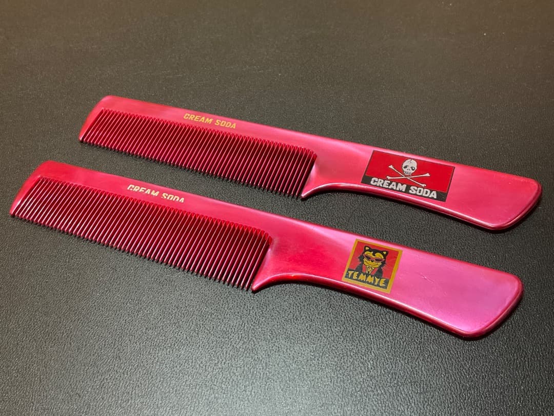 80s 当時物 クリームソーダ コーム クシ 2本セット ドクロ TEMMYE