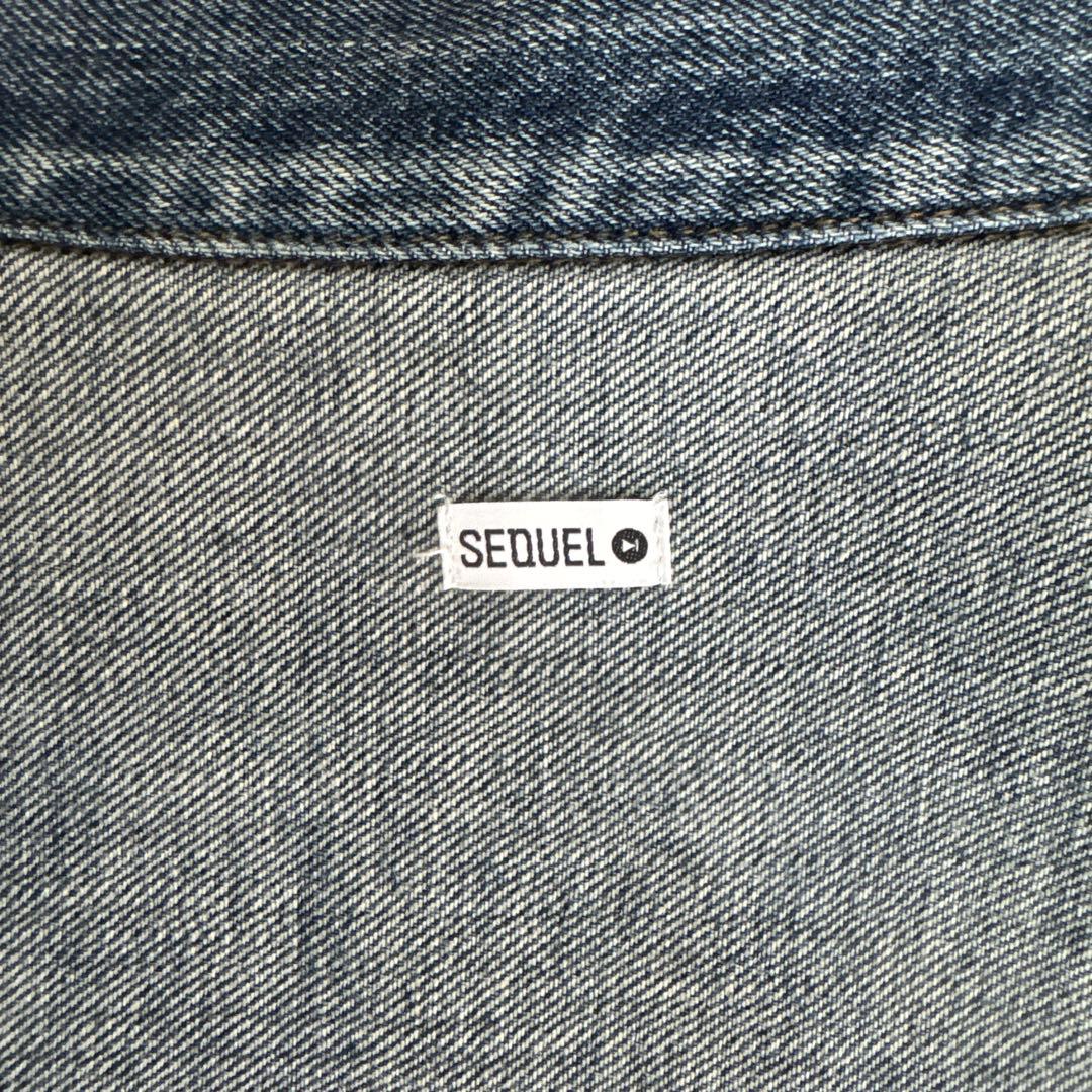 シークエル × フラグメント　 ダメージ加工デニムジャケット L