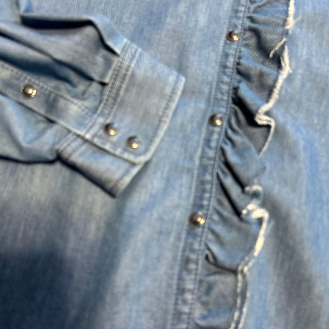 ドゥロワー RESORT2 ラッフルデニムシャツ　新品