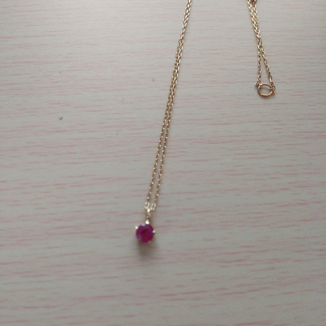 L＆Co.　K10 ルビーネックレス