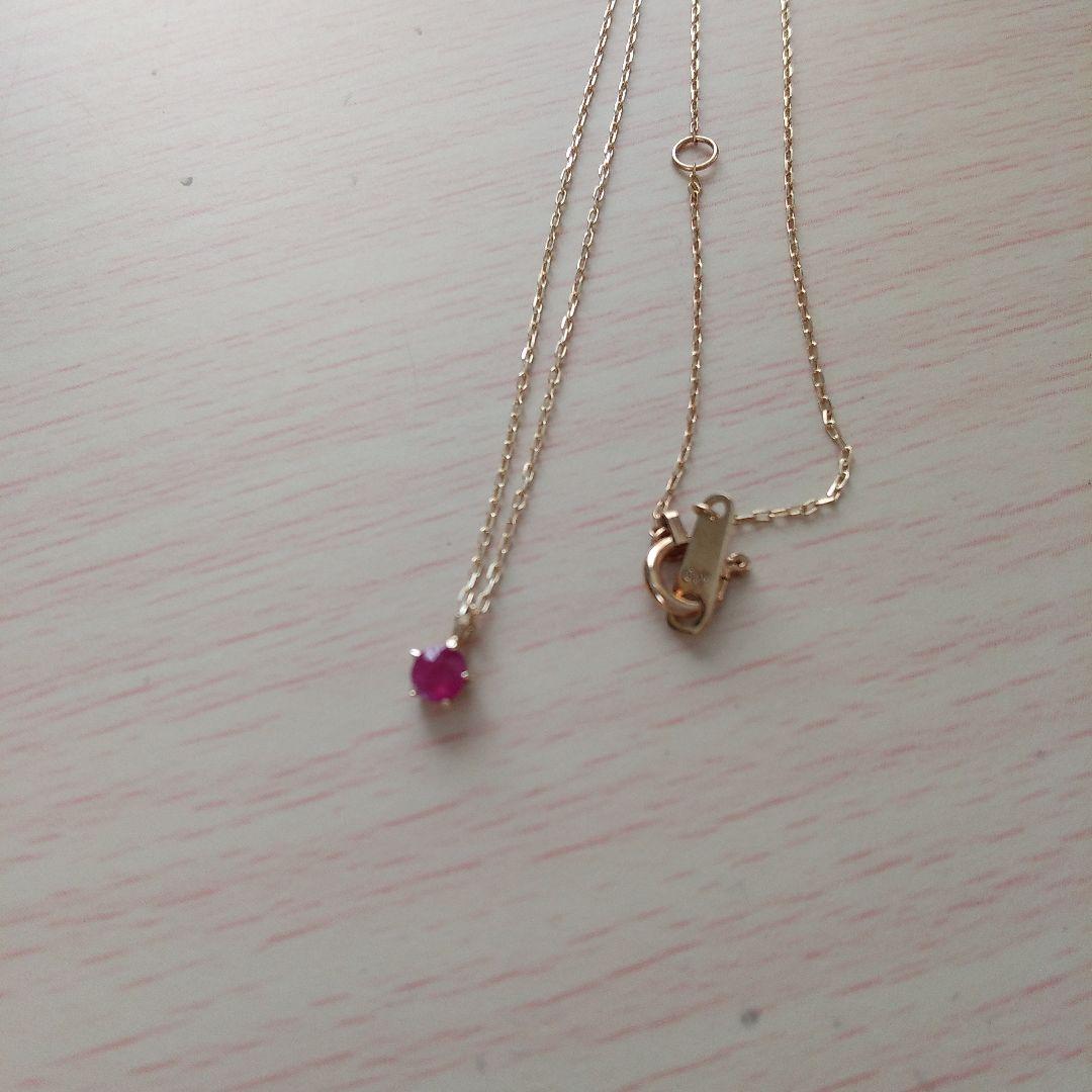 L＆Co.　K10 ルビーネックレス