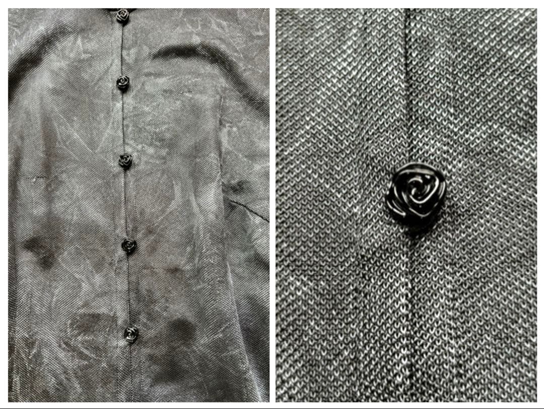 美品　高級　東京ソワール　ソワールドルチェ　シアー　キャミワンピース　黒薔薇