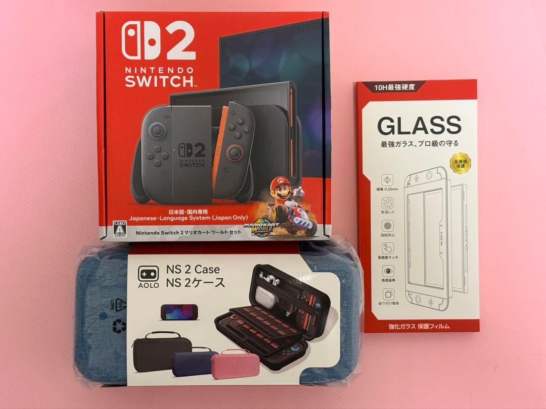新品 Switch2マリオカートワールドセット＋ケース＋保護フィルム