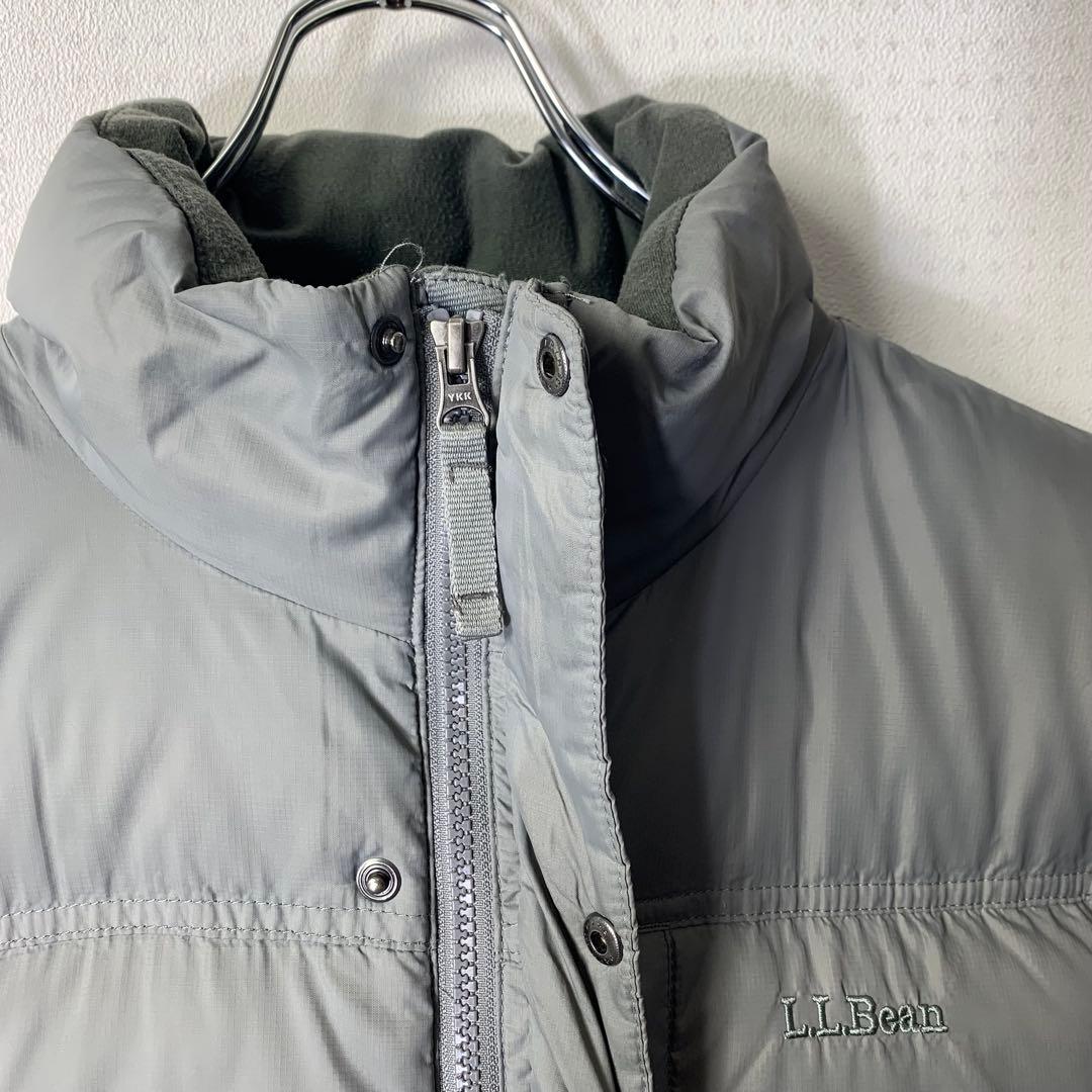 00s L.L.Bean ダウンベスト XL 刺繍 ドローコード リップストップ