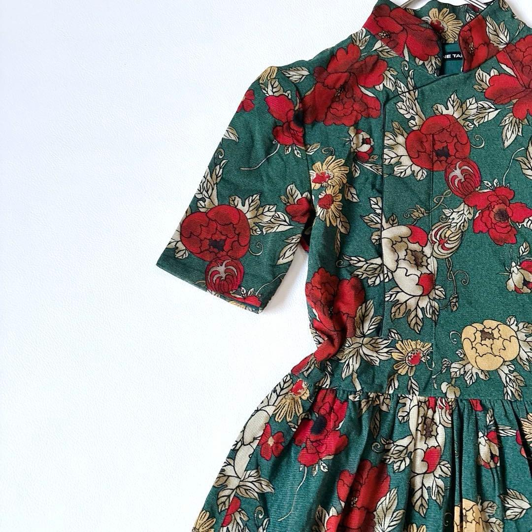 未使用級♡ヴィヴィアンタム マオカラー チャイナドレス フリル 花柄 XSサイズ