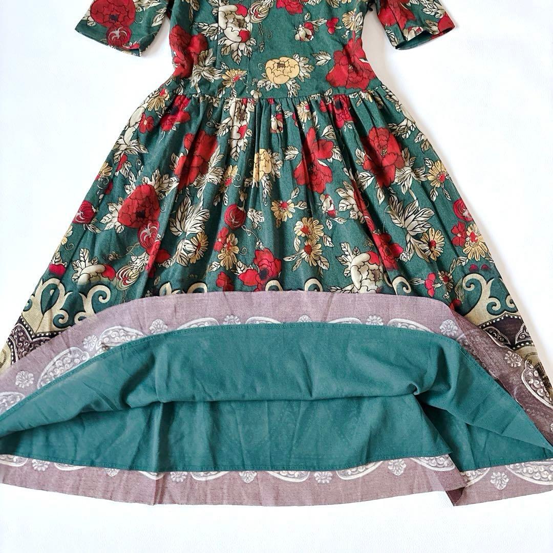 未使用級♡ヴィヴィアンタム マオカラー チャイナドレス フリル 花柄 XSサイズ