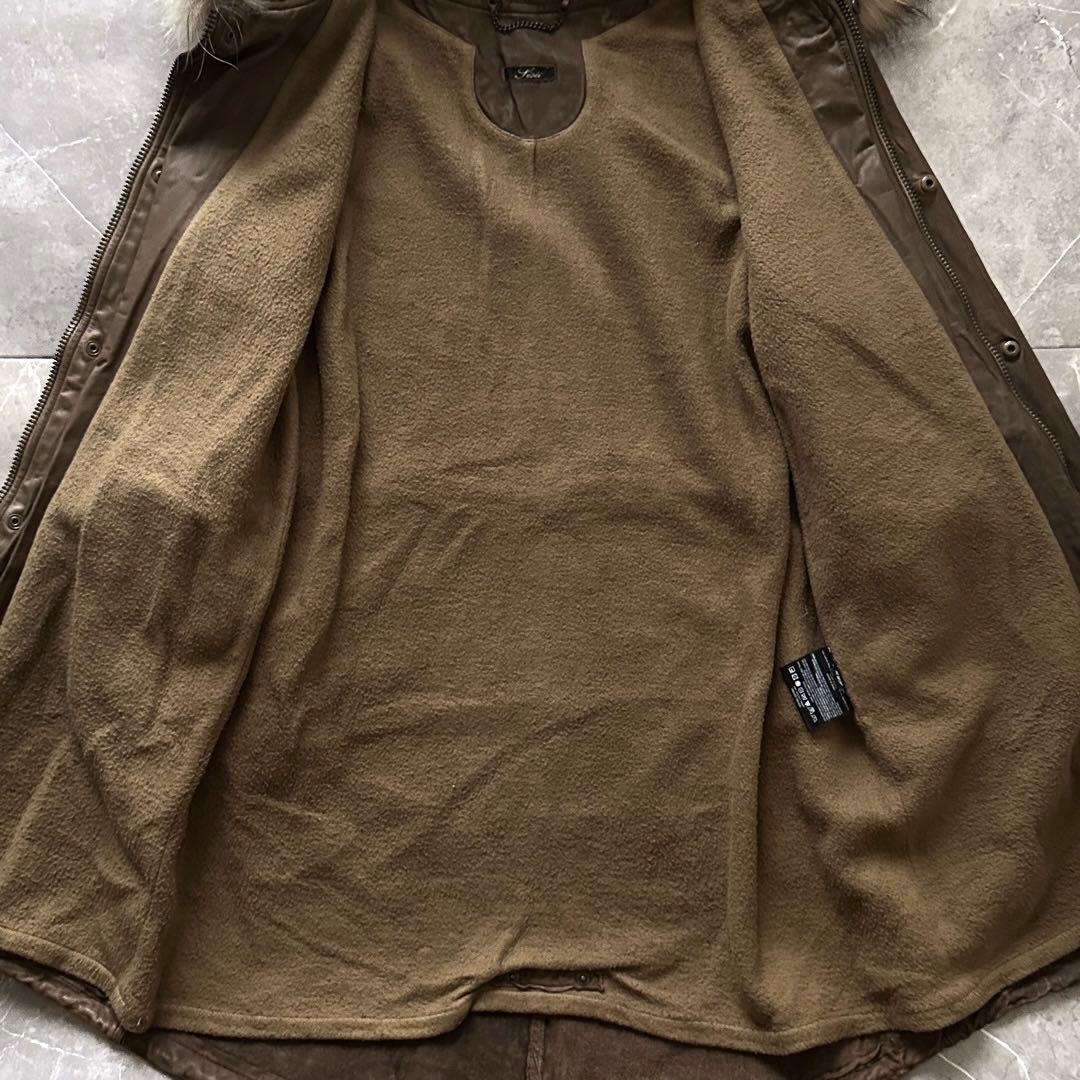 sisii ウォッシャブルレザー モッズコート サイズXXS ブラウン 日本製