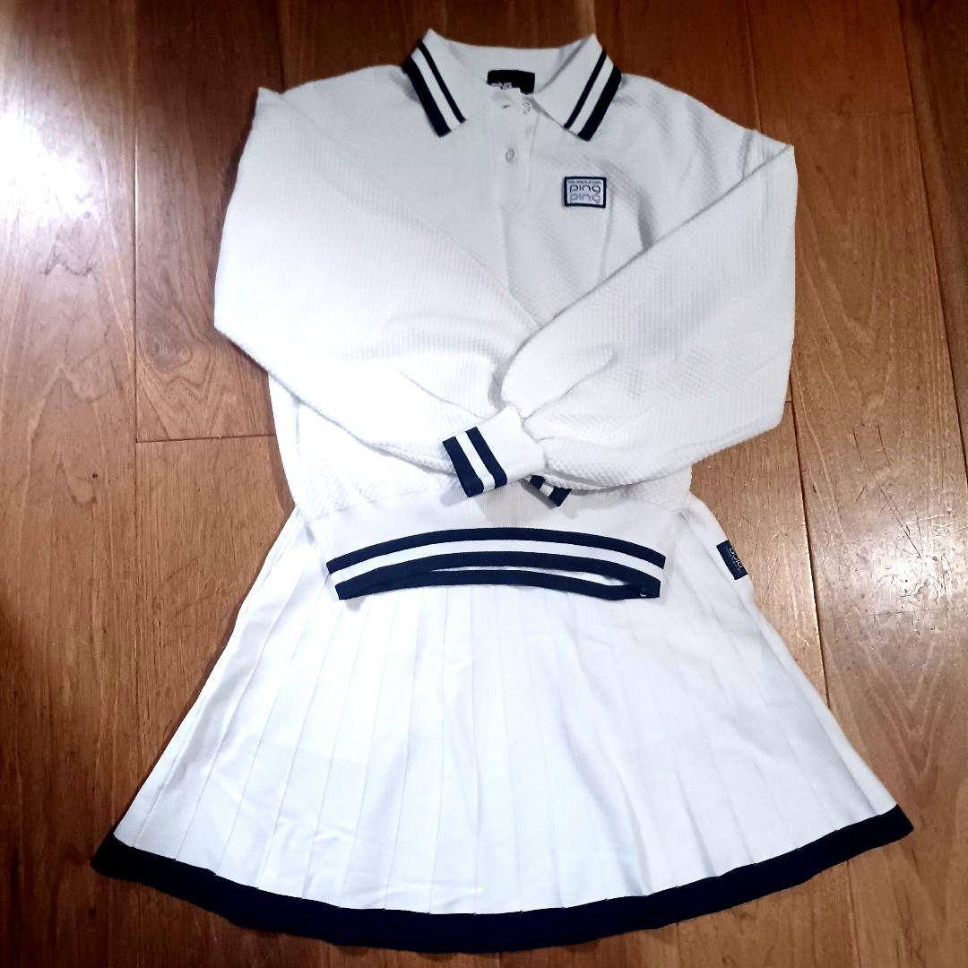 ピン　PING　レディース　セットアップ　リブニット　サイズS　ホワイト　ゴルフ