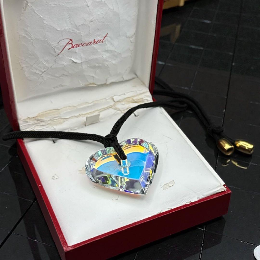 箱付き　Baccarat バカラ　イリゼ　ハート　ネックレス　美品　希少カラー