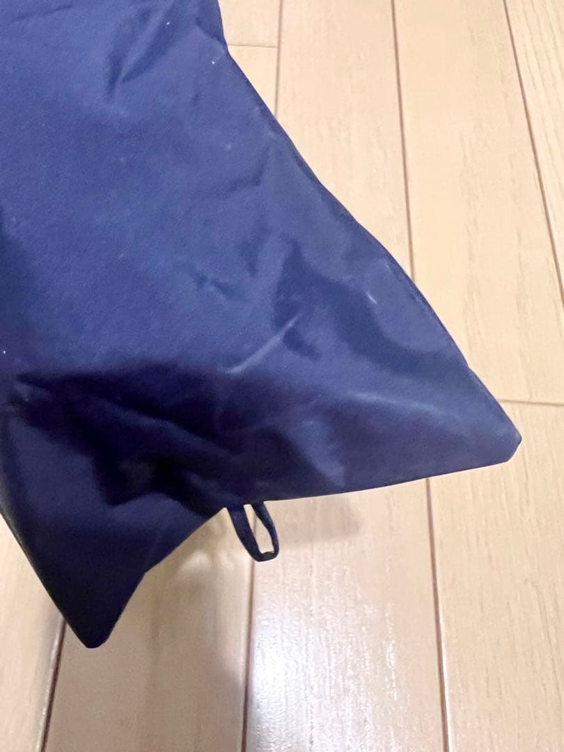 芦屋ロサブラン　3段折　日傘　フリル　ネイビー　アイボリー