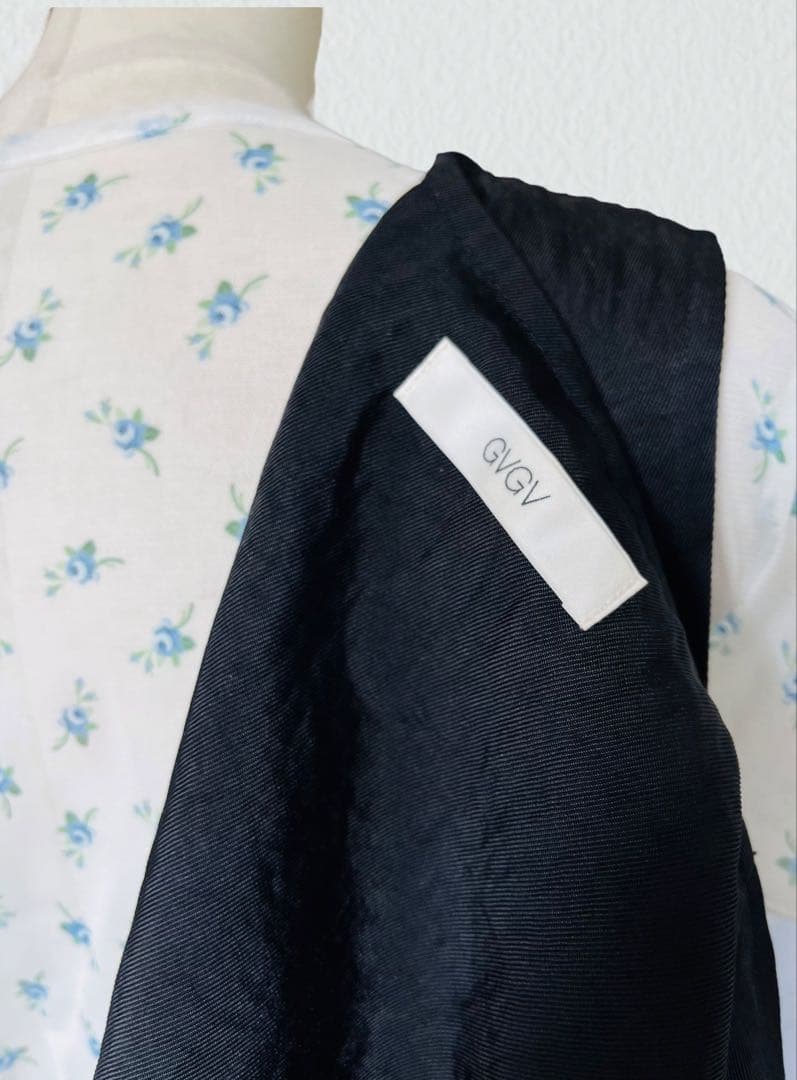 55000円 GVGV 黒 ジャンパースカート カーゴ ベスト ジャケット 36