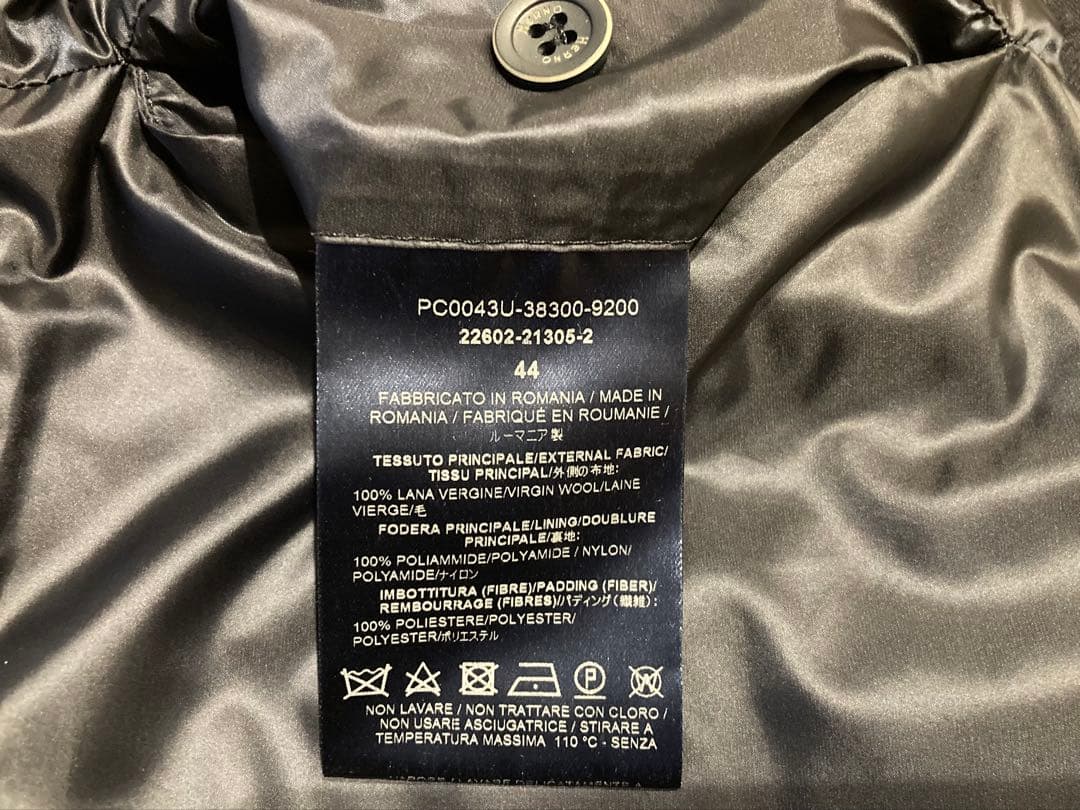 HERNO ダウンベスト ネイビー 44 S ウール