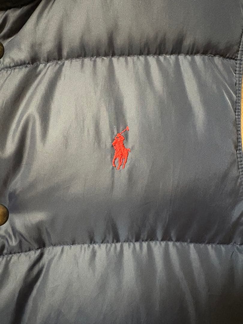 90s ラルフローレン　リバーシブルダウンベスト