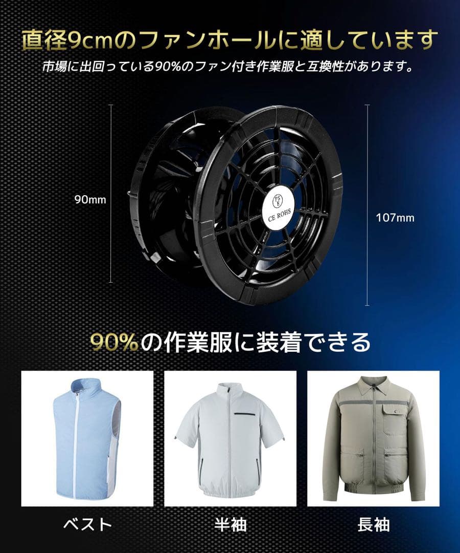 ✨ファンバッテリー 40V✨ 空調作業服 大容量バッテリー 空調ファン