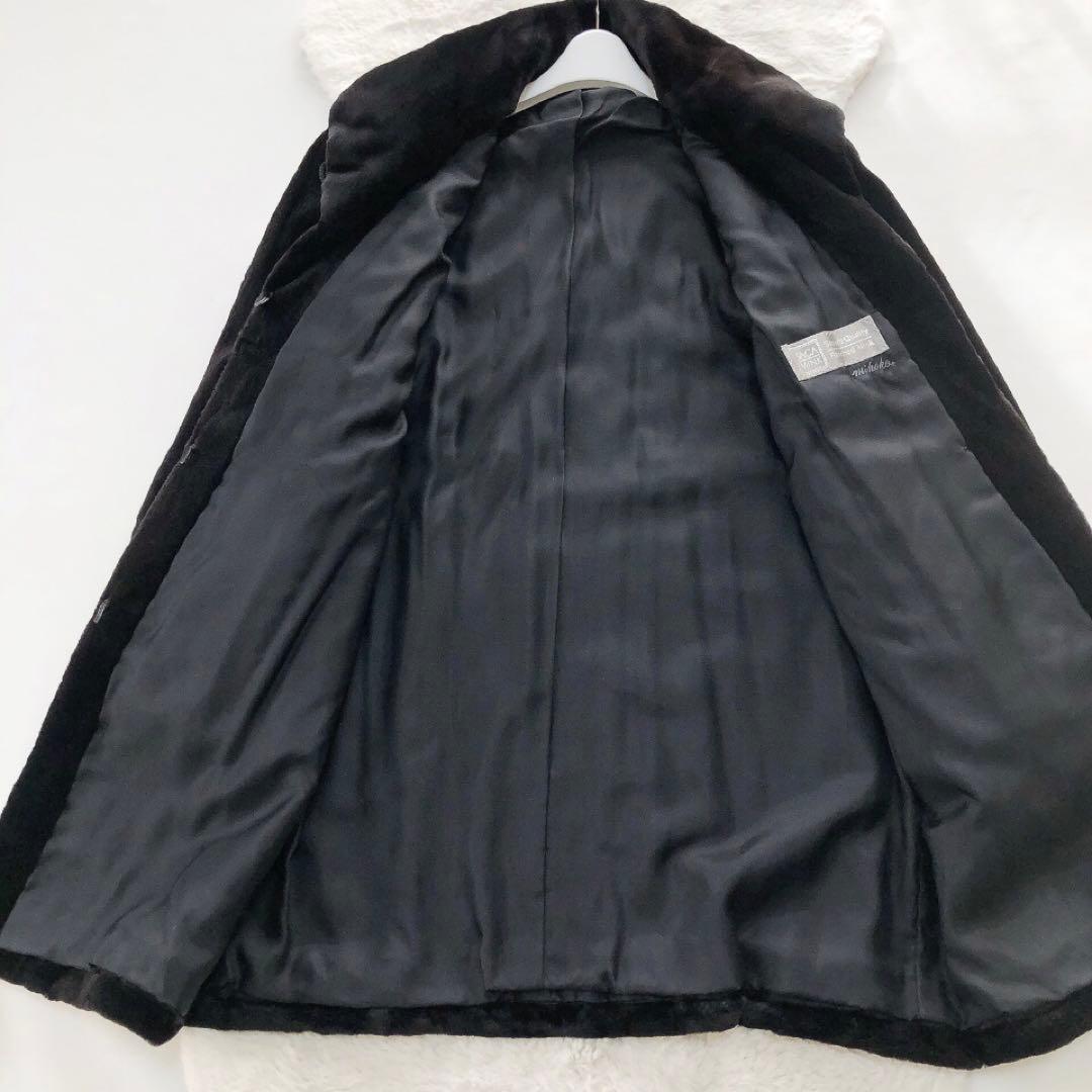 SAGAMINK*サガミンク　ロングコート　リアルファー　毛皮　ブラウン