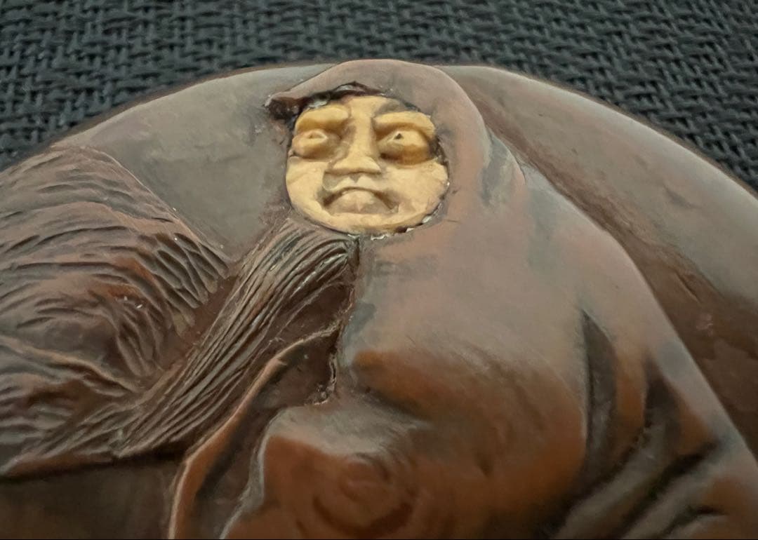 古美術 黄楊香合 箱付き アンティーク