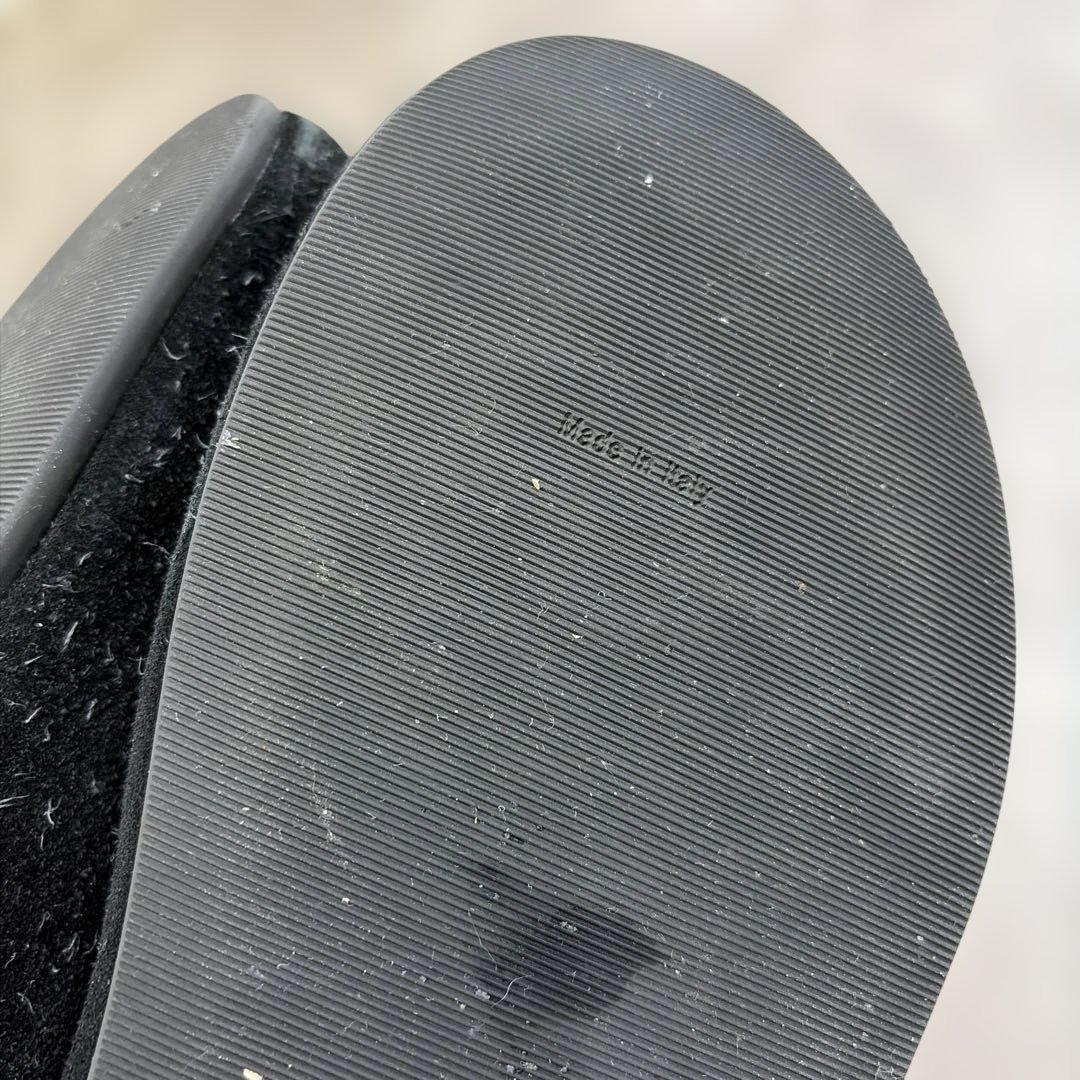 The Row 黒 スエード サボサンダル