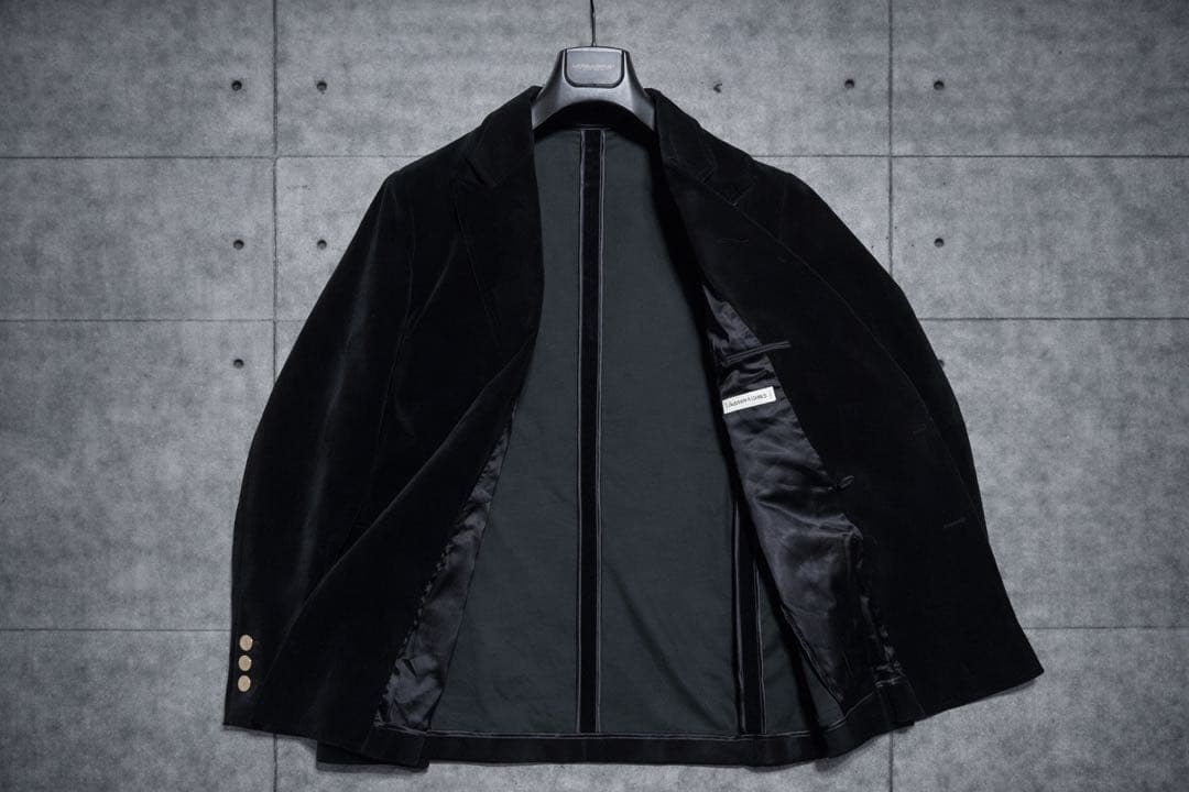 美品 UNITED ARROWS 金ボタン ベロア ダブルブレストジャケット