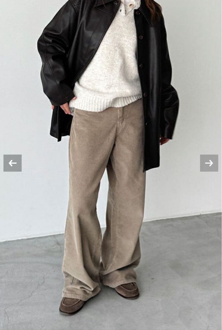 El mar コーデュロイワイドパンツ