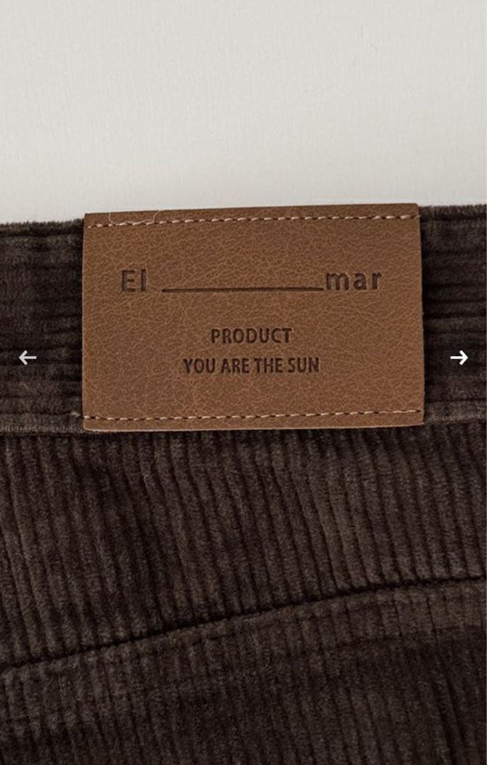 El mar コーデュロイワイドパンツ