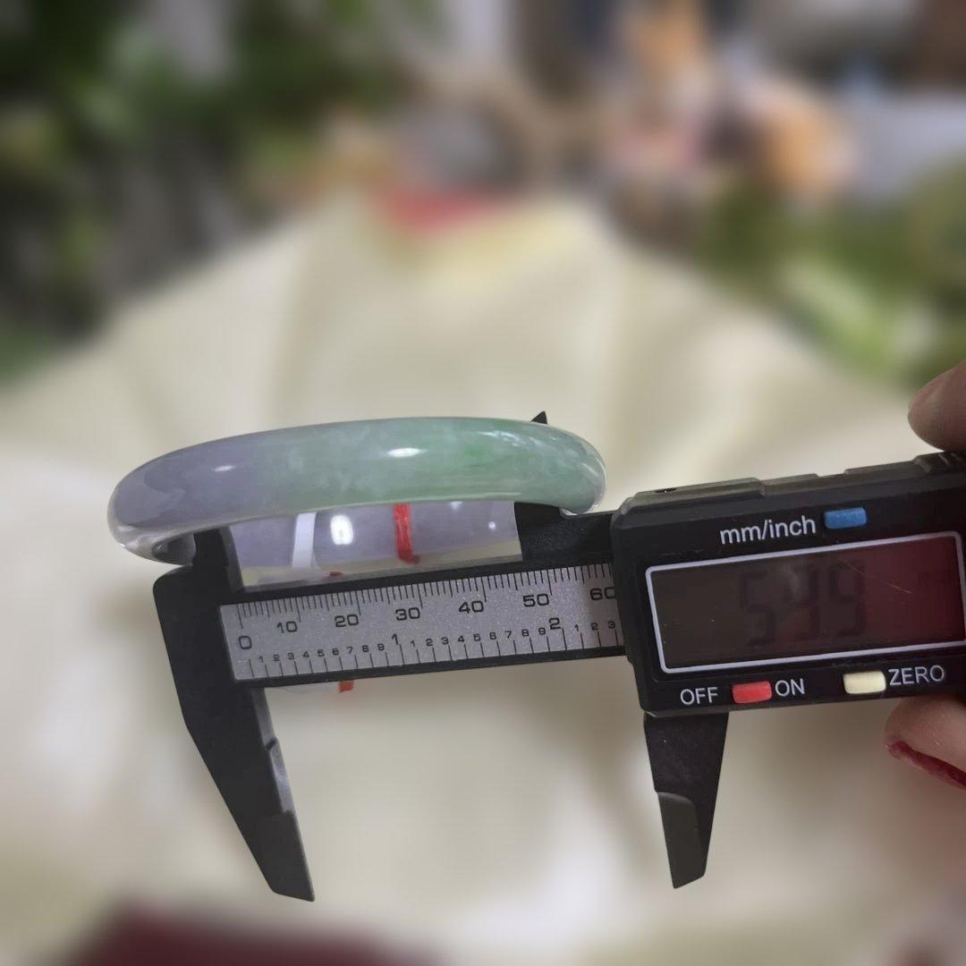 ミャンマー産翡翠バングル 魔除け黒混色開運三色.紫.緑. ❣️烏鶏