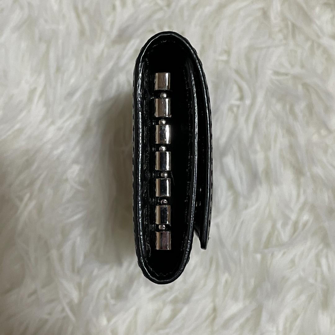 BURBERRY LONDON バーバリー 6連 レザー キーケース ブラック