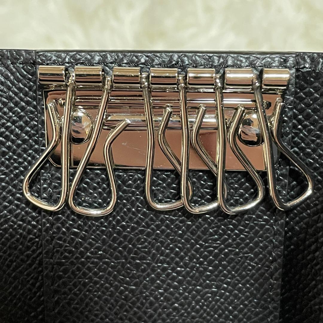 BURBERRY LONDON バーバリー 6連 レザー キーケース ブラック