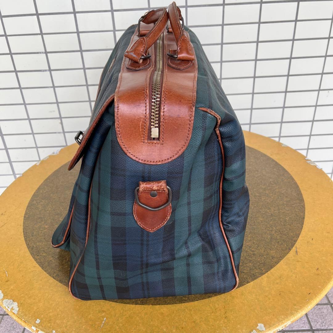 ラルフローレンの渋いチェック柄のボストンバッグ