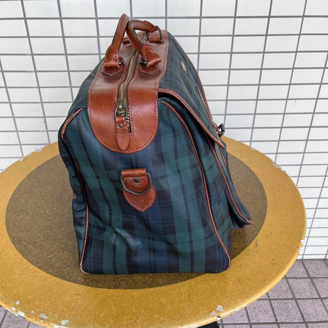 ラルフローレンの渋いチェック柄のボストンバッグ