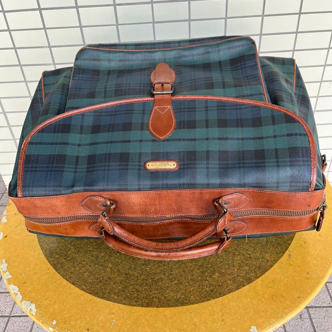 ラルフローレンの渋いチェック柄のボストンバッグ