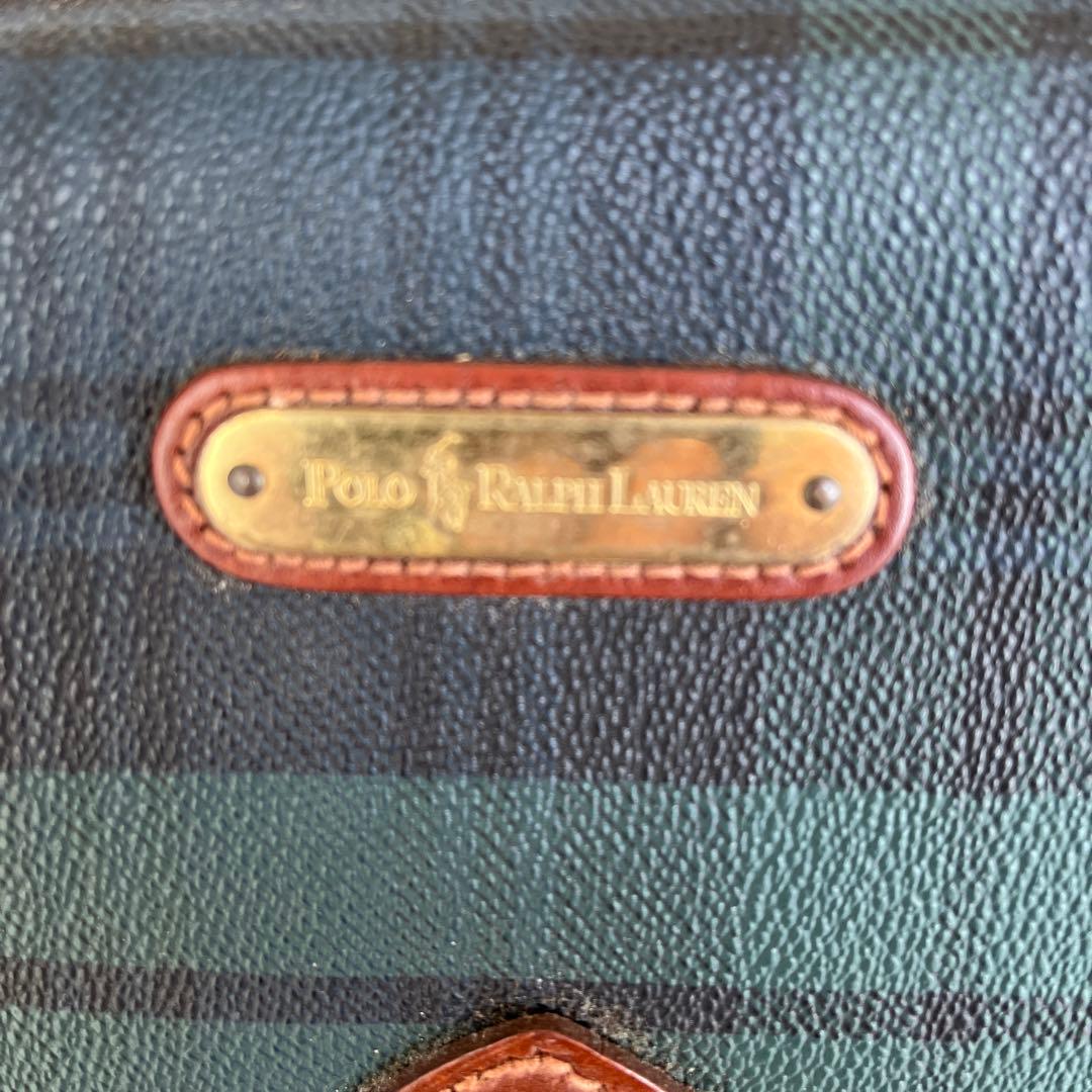 ラルフローレンの渋いチェック柄のボストンバッグ