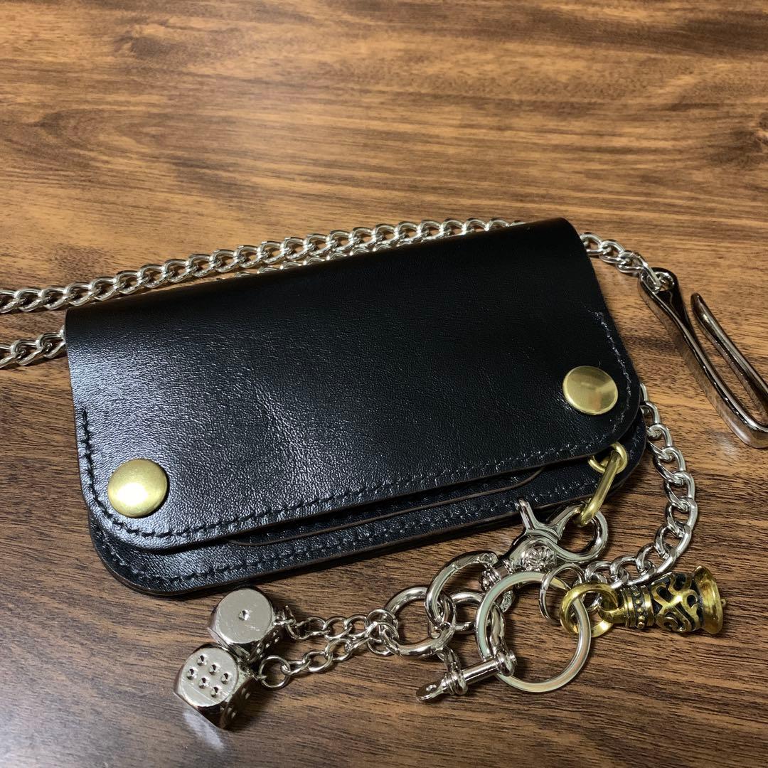 トラッカーウォレット　ミドル　ホースレザー　二層