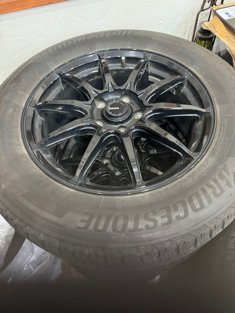 225/65R17 ブリヂストンタイヤ ブラックホイールセット