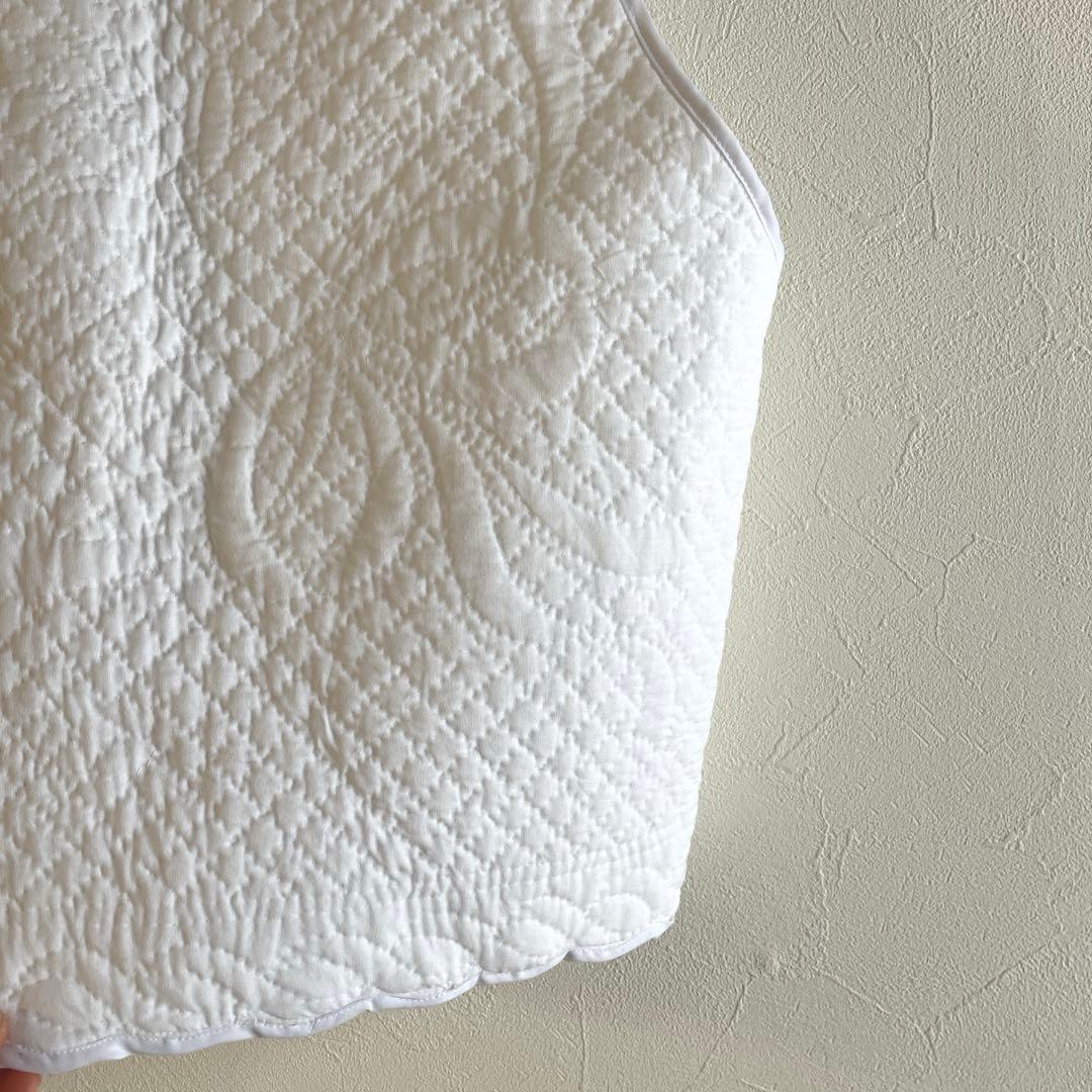 ホワイトキルトベスト　フランスアンティーク