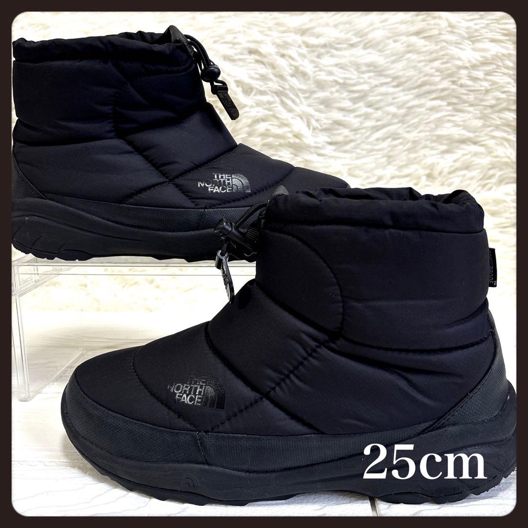 防水✨ノースフェイス スノーブーツ ヌプシ ブーティー アルファドライ 黒 25