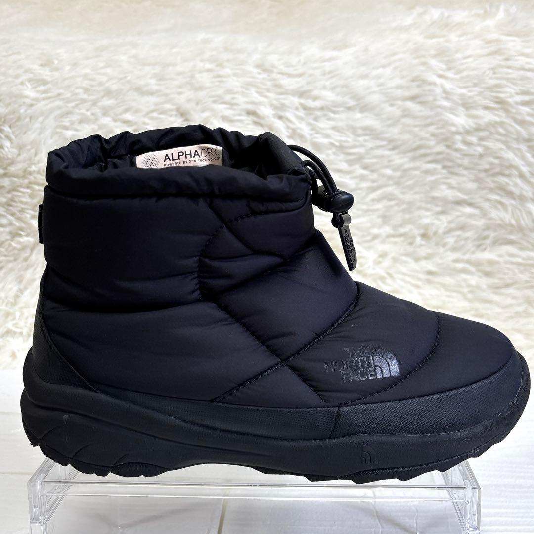 防水✨ノースフェイス スノーブーツ ヌプシ ブーティー アルファドライ 黒 25