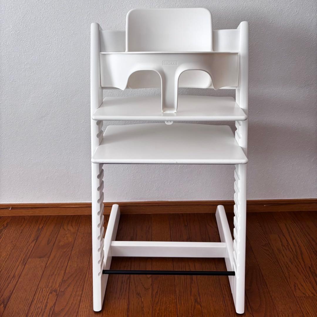 ＊美品＊ストッケ　トリップ トラップ　ベビーチェア+ベビーセット　ホワイト