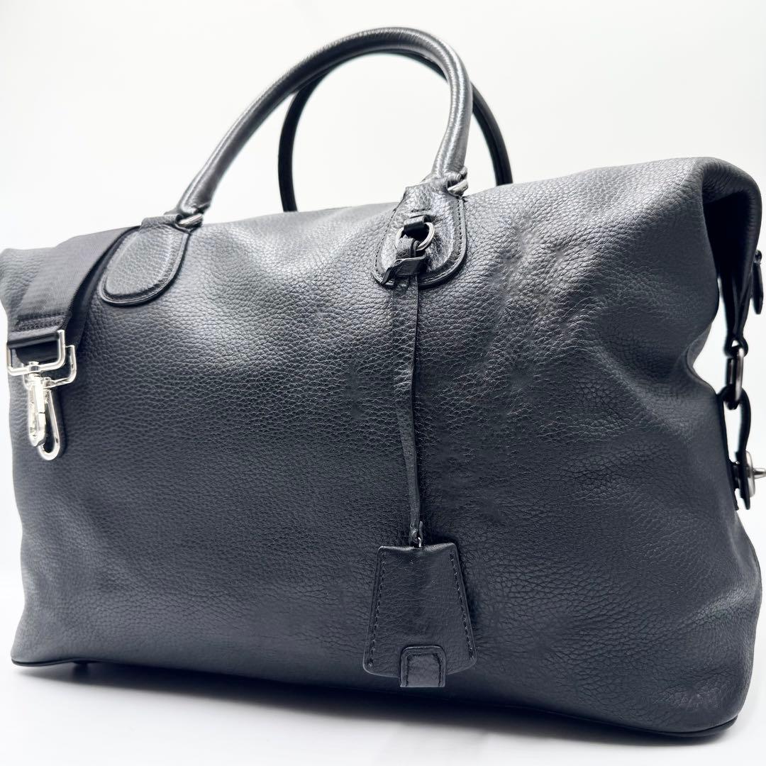 極美品✨コーチ ボストンバッグ 2way ターンロック 旅行 レザー ブラック