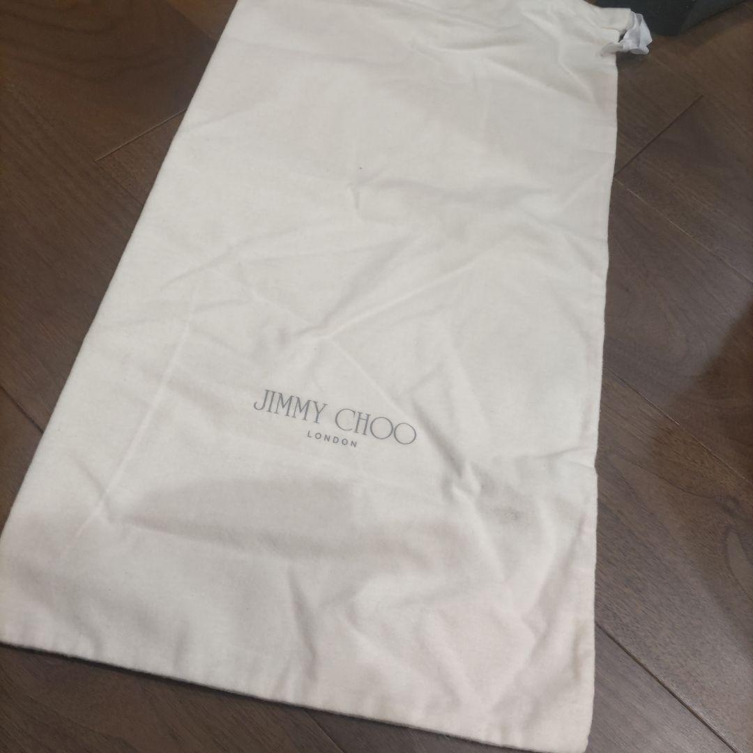 ジミーチュウ ブラックレザー ロングブーツ