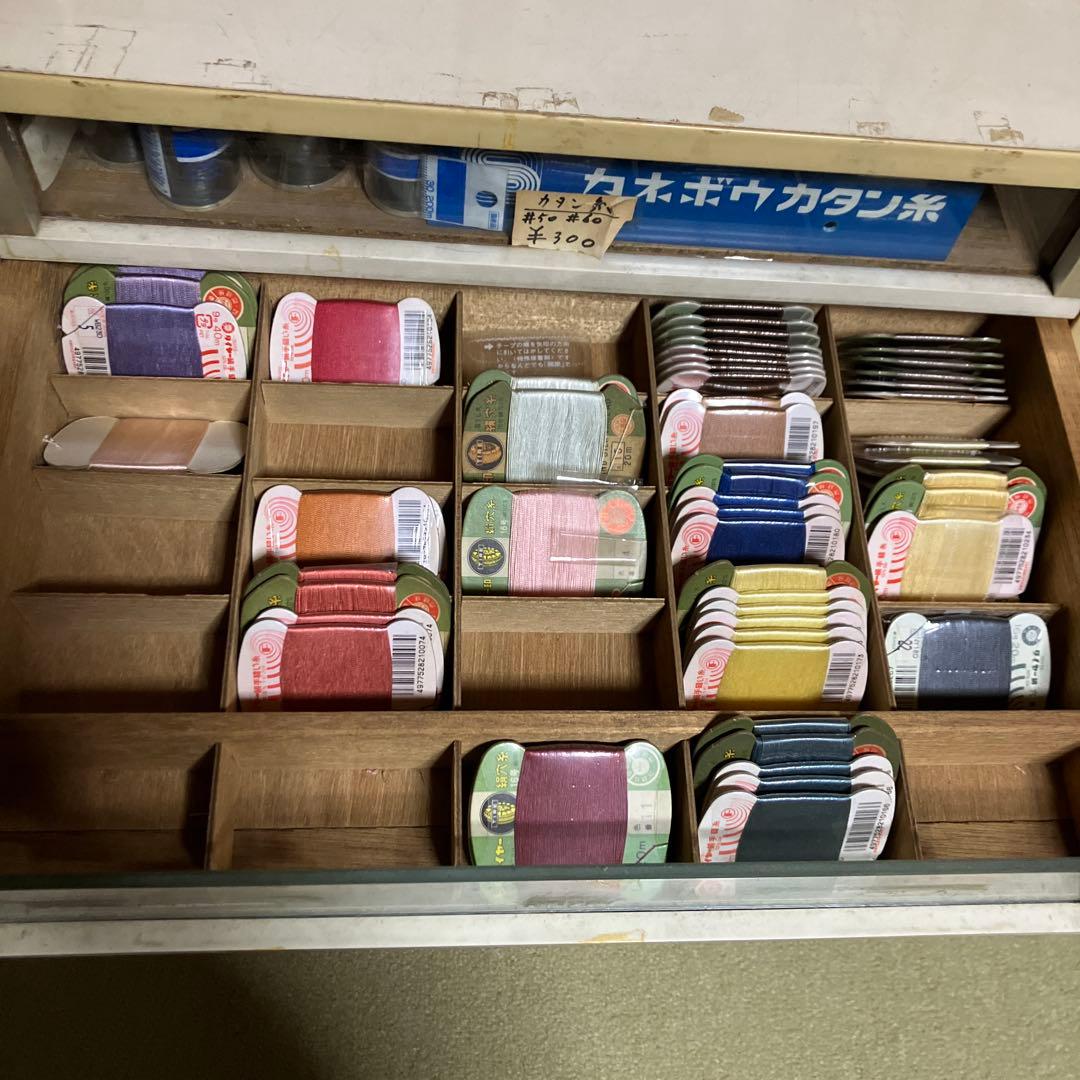 ミシン糸ケース　店頭ディスプレイ什器　昭和レトロ　アンティーク　収納