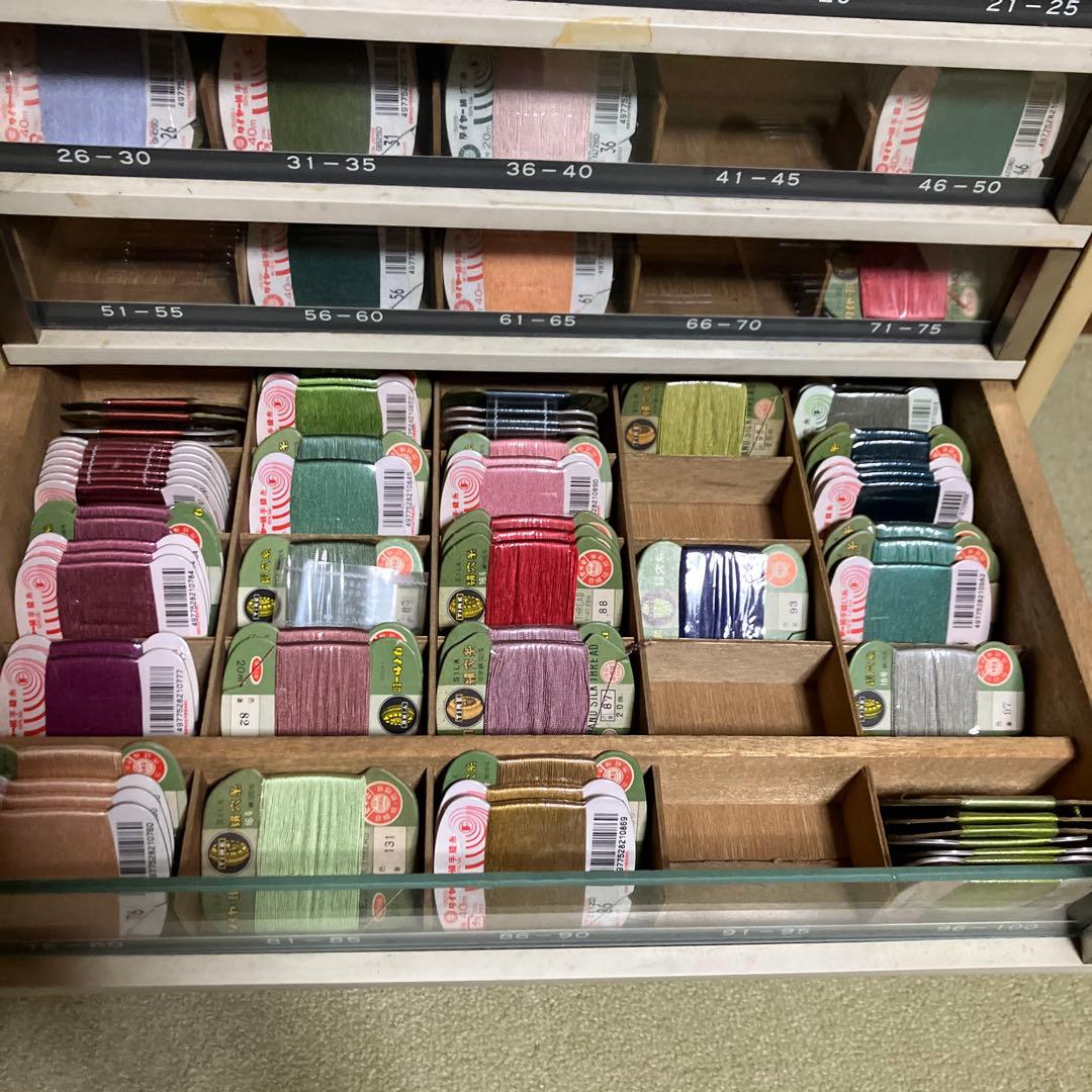 ミシン糸ケース　店頭ディスプレイ什器　昭和レトロ　アンティーク　収納