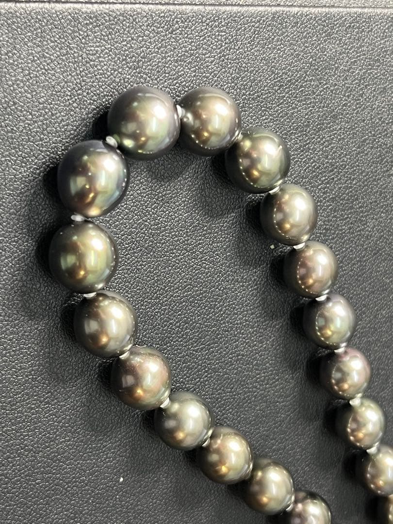 黒蝶真珠ネックレス　ブラックパール　8mm-10.5mm