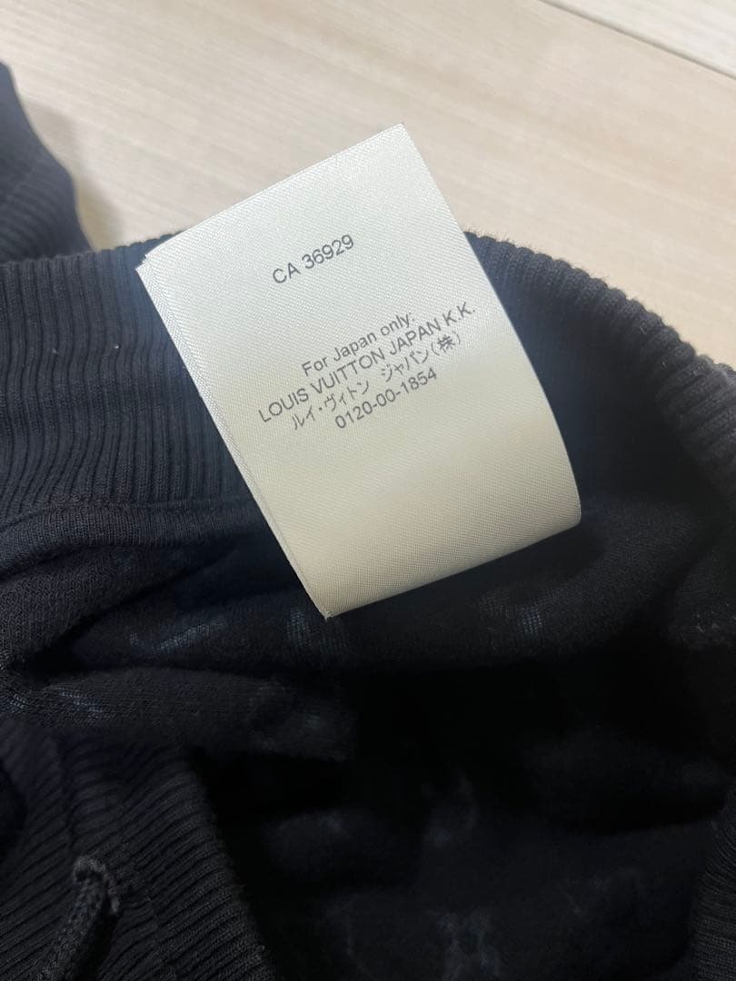 モノグラムフレンチテリーショーツ　パイル　ハーフパンツ　ブラック