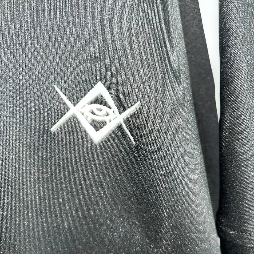 カジュアルフード付きジャージパーカー 黒と白