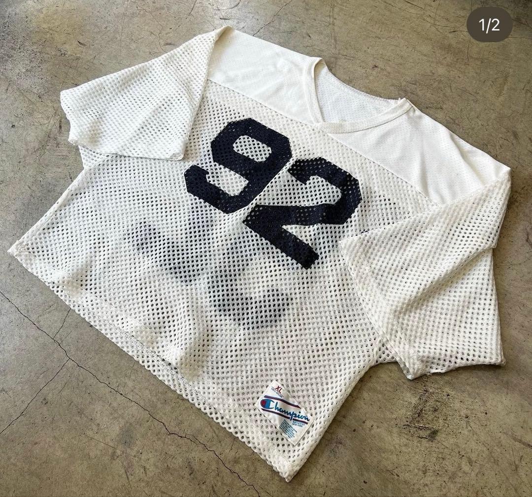 80s Champion Football Mesh T-shirt 92番